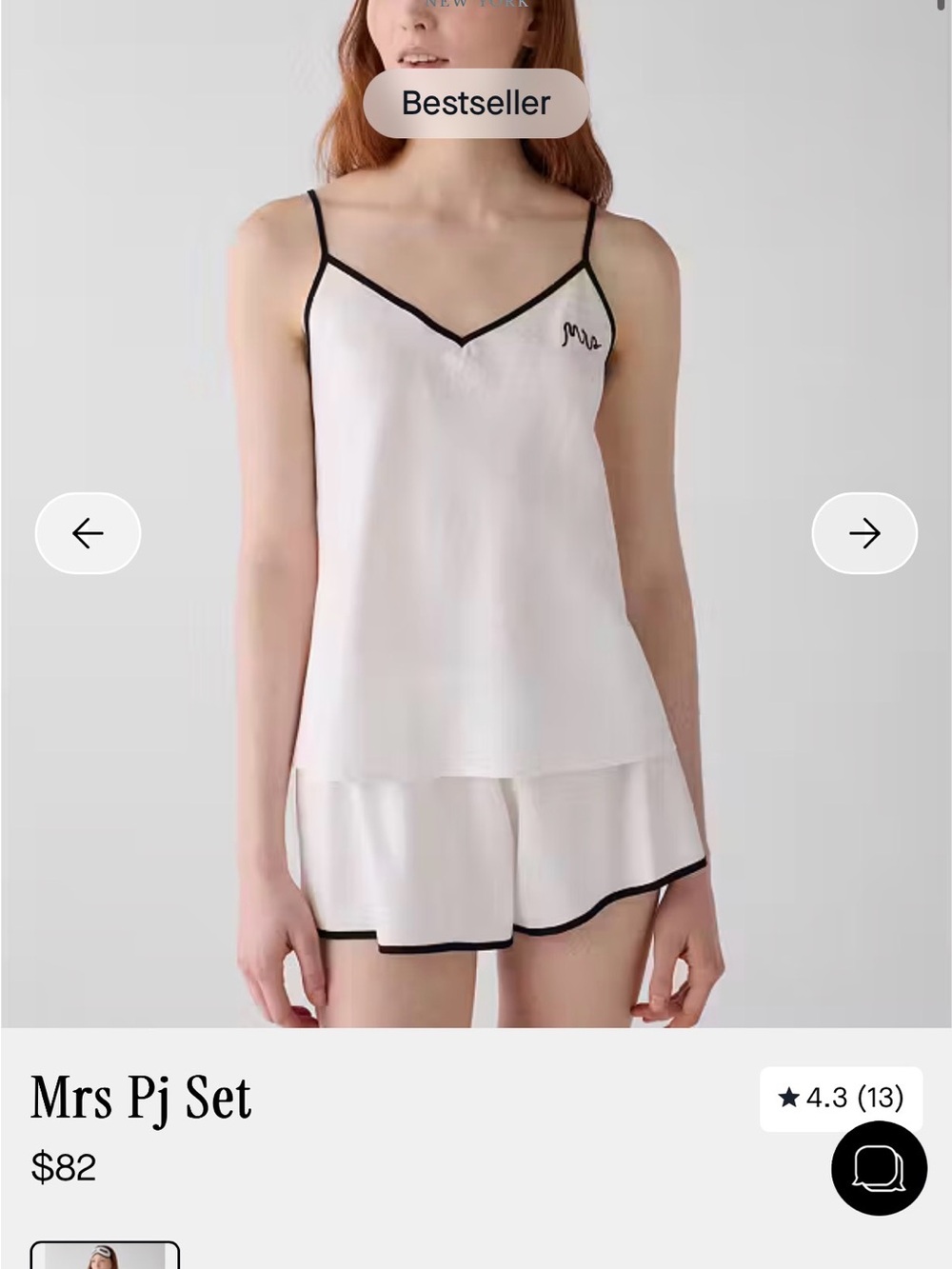 Kate Spade MRS 2 Piece Pajama Camisole Sleep Set Shorts Pajamas Cream/White NEW